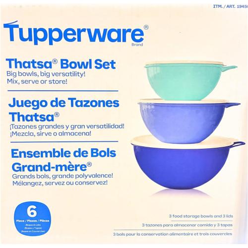 Tupperware Thatsa Bowl Set-3 Peice-Blue Tones