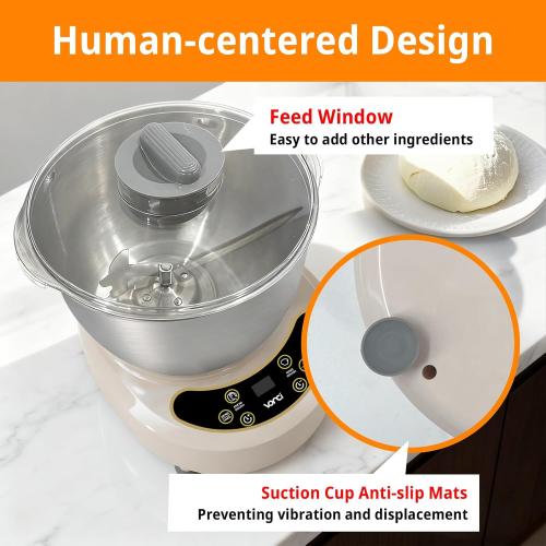 VONCI Electric Dough Maker with Ferment Function,7.3QT (7L) Stainless Steel Dough Mixer Dough Mixer Machine with Fermentation & Timer for Bread, Pizza, Dumplings, Noodles.