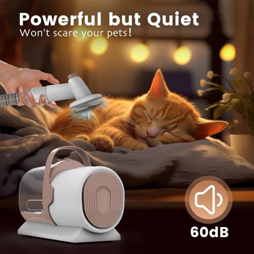Dog Grooming Vacuum, Pet Grooming Kit with Dog Clippers, 2.5L Dust Cup 11000Pa Dogs Vacuum for Shedding Grooming, 5 Grooming Tools Home Cleaning in 1, Low Noise Pet Grooming Vacuum for Dogs, PG50