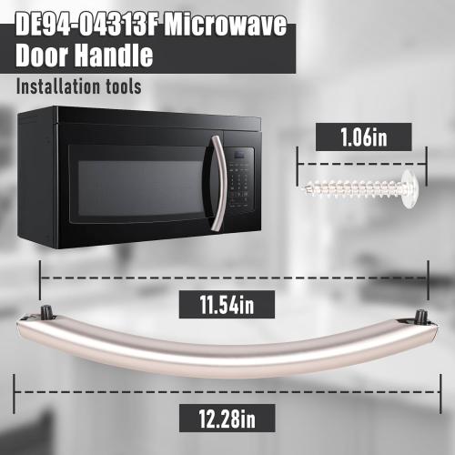ME16A4021AS Microwave Door Handle Replacement Kit,DE94-04313F,Replacement for Samsung Microwave Oven Door Handle Replacement Parts,Included Screwdriver and Screws-Rose Color