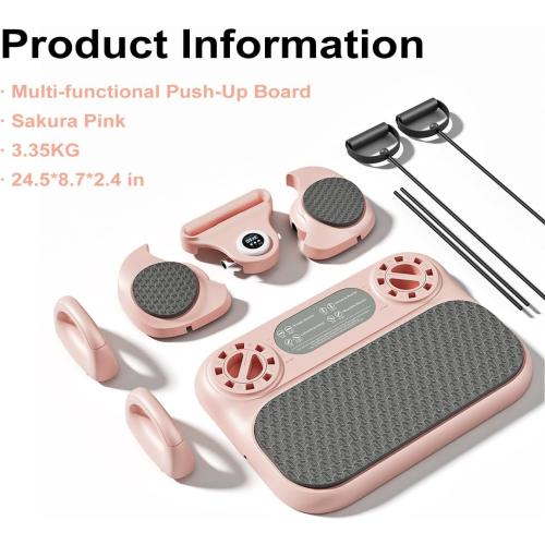 Upgraded Pilates Reformer, Pilates Board Equipment Home Pilates Machine Kit with Timer / Ab Workout Equipment / Multifunctional Push-Up Board / Resistance Bands / Balance Board for Women Home Workout