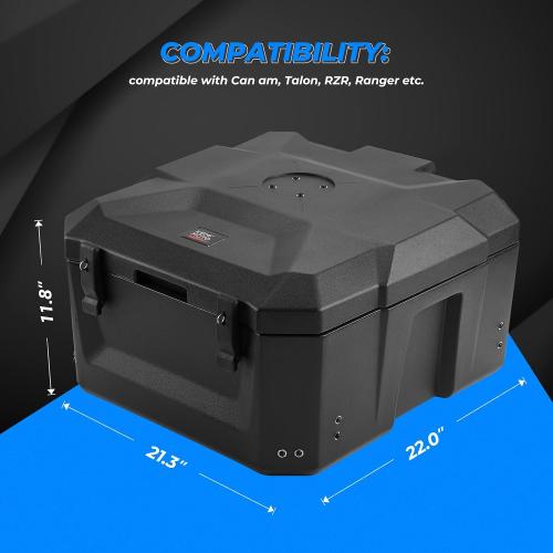 KEMIMOTO 56L Rear Cargo Box Compatible With Talon 1000R 1000X 1000X-4 2019-2024, Multi-functional Cooler Box, Heavy Duty Storage Box w/Sealed Lid Blocks Dust/Mud Replace #0SL51-HL6-A01