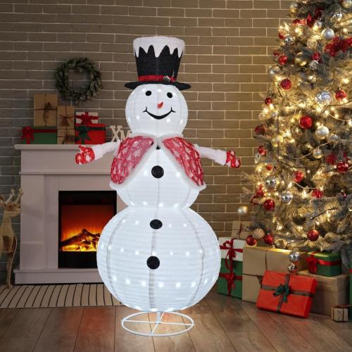 6FT Snowman Outdoor Christmas Decorations with 190 LED Lights，Lighted Snowman with Top Hat   Vest   Glove for Xmas Indoor and Outdoor Lawn Garden Yard Holiday Decor