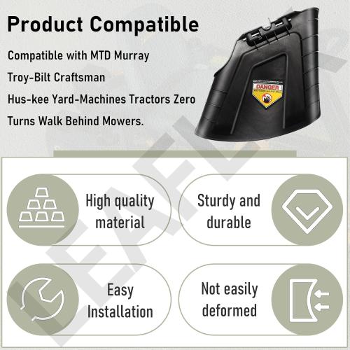 631-04354C 631-04354B Deflector Chute Compatible with CUB Cadet MTD Troy-Bilt RZT LX SX XT1 XT2 ZT1 Ultima 42 46 S L LX46 631-04354 931-04354 731-07020B