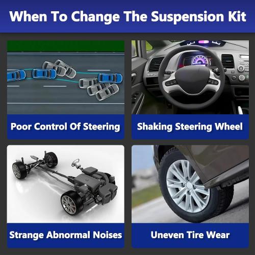 12.64 Front Sway Bar Link K750436 K750437 Stabilizer Sway Bar End Link Compatible with 2011-2014 Hyundai Sonata Limited L4 2.4L GLS without Sport Suspension