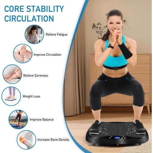 Vibration Plate Exercise Machine with Remote Control, Vibration Platform, Whole Body Workout Machine, Fitness Machine, Foots Massage, Pain Relief, Home Office (Missing remote control)