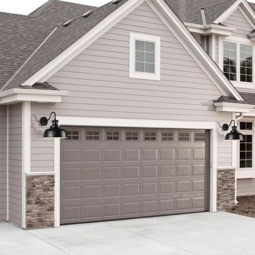 Solar Barn Lights for Outside, Outdoor Wall Lights Solar Powered, Farmhouse Exterior Wall Sconces, Industrial Exterior Lighting Fixture, Rustic Lantern for Garage, Barn, Shed,RZSR007-2