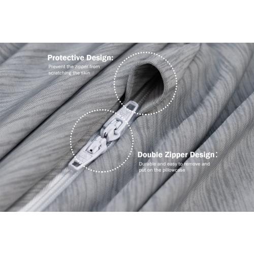 INSEN Cooling Pregnancy Pillow, Maternity Pillow for Pregnant Women, C Shaped for Side Sleeping(Cooling Silky Grey)