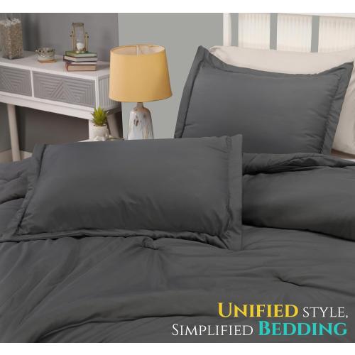 Utopia Bedding Queen Comforter Set Grey, Comforters Queen Size 3 Pieces Bedding Comforters Sets, Down Alternative Soft Bed Set, 1 Comforter (88 x 88 inches) 2 Pillow Shams (20 x 26 inches)