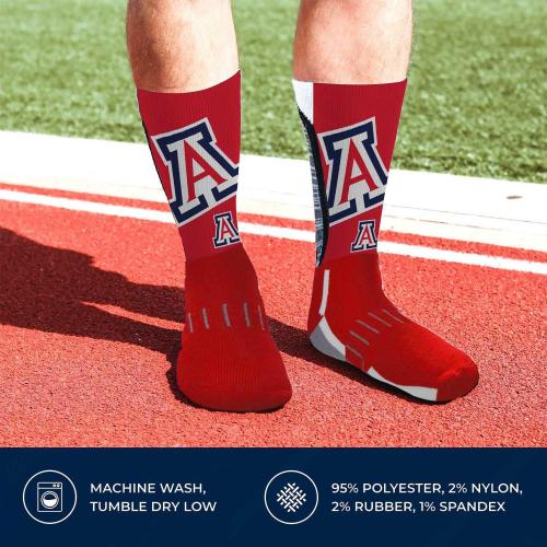 Size MD For Bare Feet NCAA Adult State and University Crew Socks - Polyester blend - Unisex - High-performance socks provide