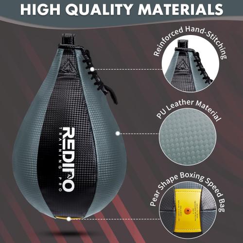 Boxing Speed Bag - PU Leather Speed Punching Ball for Boxing, MMA Training Speed Ball Reflex Ball Boxing Equipment, Punching Bag Workout Kicking Training Home Gym Exercise Speed Ball