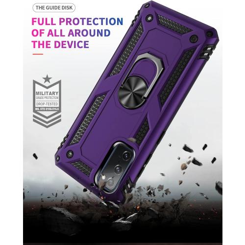 ADDIT S20 Fe Case, Phone Case for Samsung Galaxy S20 Fe Case,with Kickstand Ring,Adjustable Stand,Military Grade,Heavy Duty Protection,Shockproof,Anti-Fingerprint,Support Magnet Car Mount,Purple