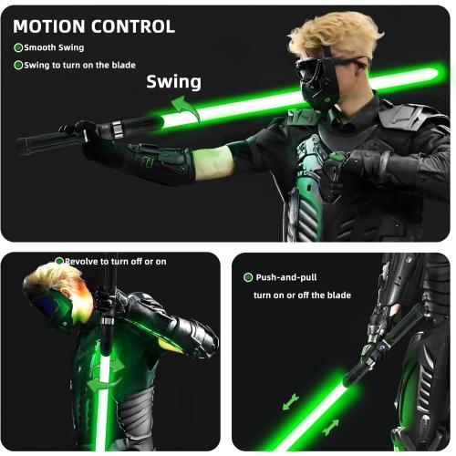 Lightsaber Dueling Light Saber with 12 RGB Colors 16 Sound Fonts and Motion Control, Force FX Lightsabers with Retro Weathered Handle and Replaceable Blade, Light Sabers for Adults, Kids