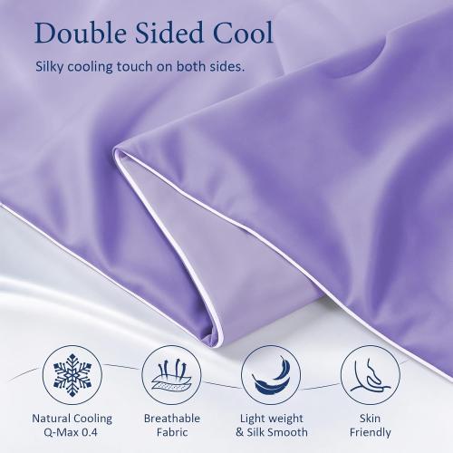 Cooling Comforter for Hot Sleepers, Twin 68x90, Light Purple