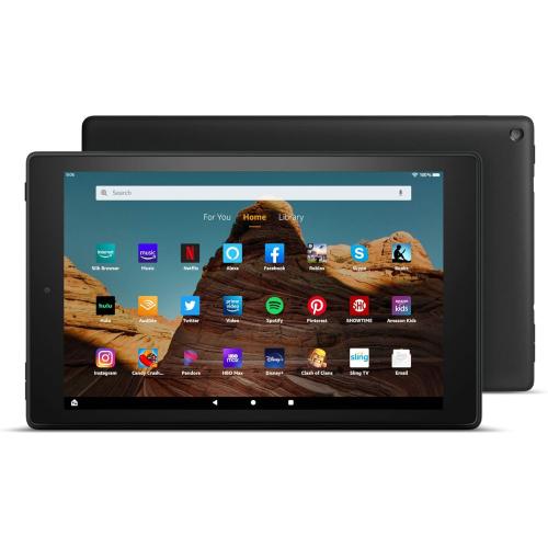 Fire HD 10 Tablet (10.1 1080p full HD display 64 GB) – Black – Without Lockscreen Ads (2019 Release)