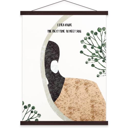 Benjia 27x40 27x41 27x20 Poster Frame, Magnetic Light Wood Wooden Frame Frames Hanger for Photo Picture Canvas Artwork Wall Hanging (1 Pack, 27, Walnut)