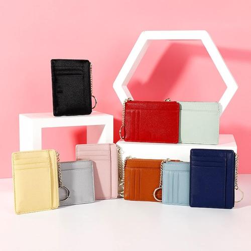 Women's Wallets Women's Wallets Zipper PU Leather Coin Purse Small Wallet (Yellow)