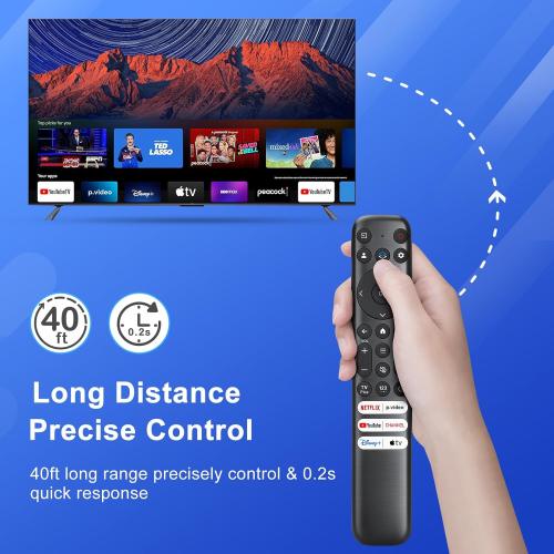 Replacement Only for TCL Google TV Remote Control,RC813 Compatible with TCL QM8/QM7/S5/S4/S3/Q7/Q6/Q5 4K UHD HDR LED QLED QD-Mini LED Full-HD Smart TVs