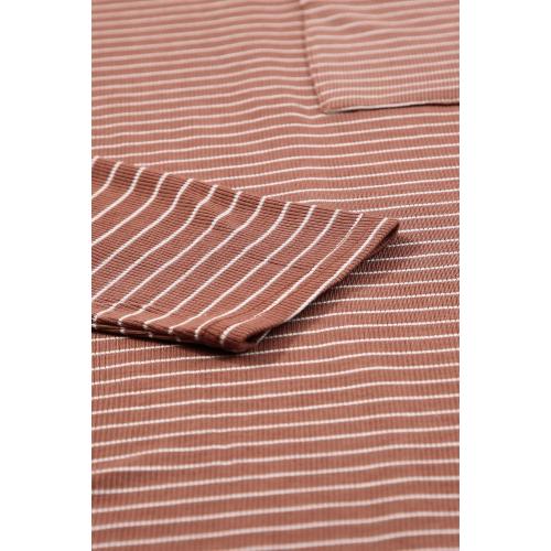 Women Small Fashion Striped Shirt Casual Fall Long Sleeve Tees Slim Fit Boat Neck Blouses Tops with Pockets