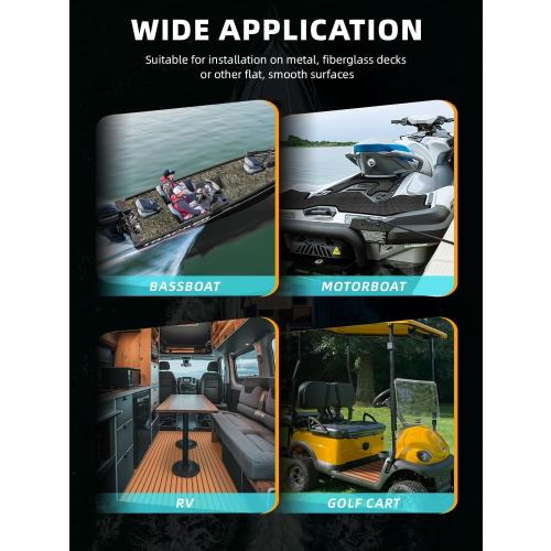 DARK GREY 94.5x 47.2 FOCEAN Boat Flooring - EVA Foam Boat Decking - Marine Flooring Marine Mats for Boats RV Yacht Kayak