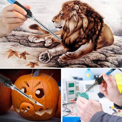 Wood Burning Tips, 28pcs Wood Burning Kit Carving Alphabet Figure Symbol Tool for Pyrography Embossing Soldering DIY Crafts Wedding Gift Wood Burner Tips Set Screw on Brass Pen Accessories Only