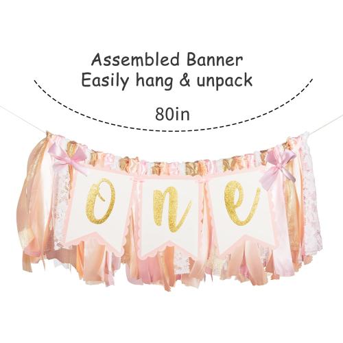 Pre - strung Pink Highchair Banner