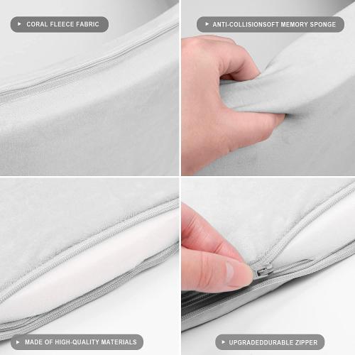 TRENDBOX Extra Large Foam Ball Pit for Toddlers, 47x14 inch Soft Baby Ball Pit with Washable Velvet Cover (Balls not Included)-Grey