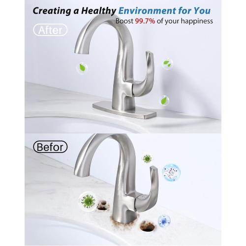 Bathroom Faucet Escutcheons Brushed Nickel: 6 Inch Sink Hole Cover - Non-Leakge Deck Plate For Bathroom Faucet - Solid Faucet Base Plate for 1 or 3 Hole Bathroom Vanity Basin - 4 Faucet Cover Plate