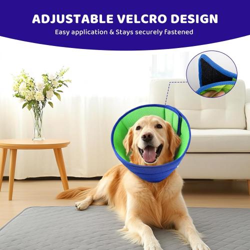 Soft Dog Cone Collar Alternative, Comfortable Cones for Medium Large Dogs to Stop Licking After Surgery, Comfy Elizabethan Collars, Neuter Recovery Ecollars of Shame Alternatives