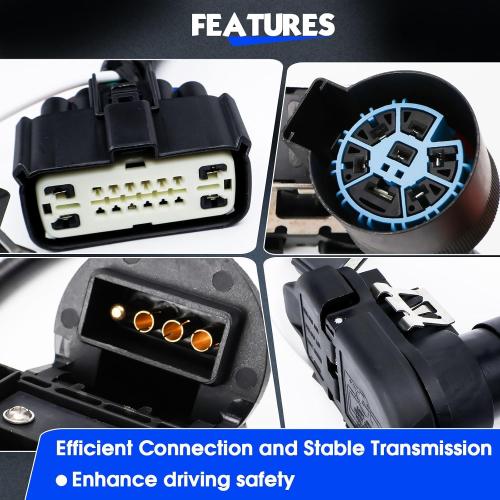 9L3Z-15A416-A Trailer Tow Hitch Wiring Connector Harness Kit Fit for Ford 2009-2014 F-150 FX2, FX4, King Ranch, Lariat, Limited, Platinum HD Edition, Replace 9L3Z15A416A