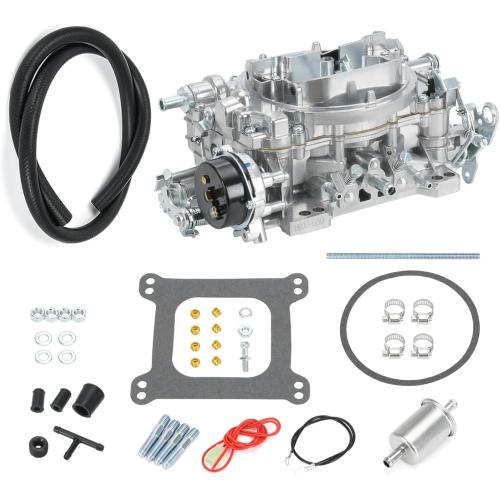 Carburetor 1906 AVS2 650 CFM 4-Barrel Carb with Electric Choke Satin Finish Replacement For Edelbrock 1906 AV2 Carburetor Square Flange New Annular Flow Booster