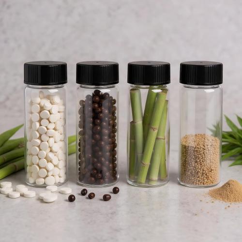 Nicunom 30 Pack 30ml Glass Vials with Screw Caps and Stoppers, 1oz Clear Glass Bottles Small Empty Vials Liquid Sample Vial, Leak-Proof