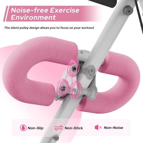 KEY2FUN Ab Machine, Adjustable Ab Workout Equipment, Ab Trainer Machine for Abs Workout, Ab Workout Machine for Body Shaping Foldable Waist Trainer at Home Gym