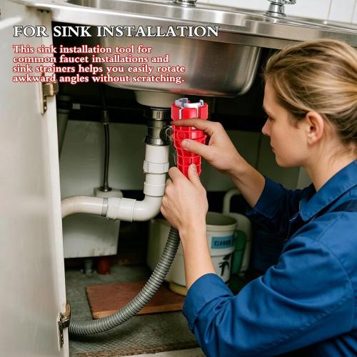 14-in-1 Multi-functional Wrench Faucet Sink Installer Tool, Multifunctional Sink Installer,Plumbing Tool for Pipes Wrench under Bathrooms, Toilets, Kitchens, Sinks