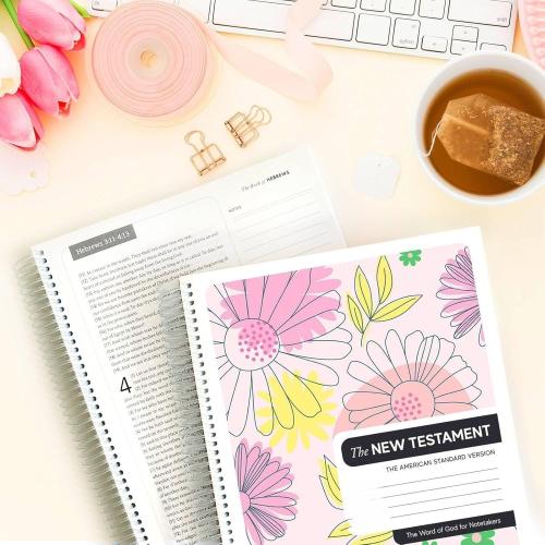 The Bible in a Year, 52-Week Bible Study Guide & Reading Plan, Christian Gifts for Adults & Teens, A5 Devotional Notebook(A)