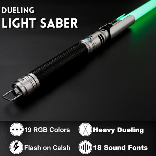 Lightsaber,Metal Dueling Light Saber,Smooth Gesture Swing,USB Rechargeable Lightsabers with 18 Set Sound Effects with 19 Colors Change,Light Saber Sword Toy（113cm）