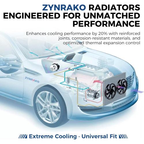 Radiator Aluminum Engine Coolant Radiator for Dodge Grand Caravan 2008-2020, Chrysler Town & Country 2008-2016, VW Routan 2009-2014, Ram C/V 2012-2015, Replace OE# CH3010345, 4677751AA