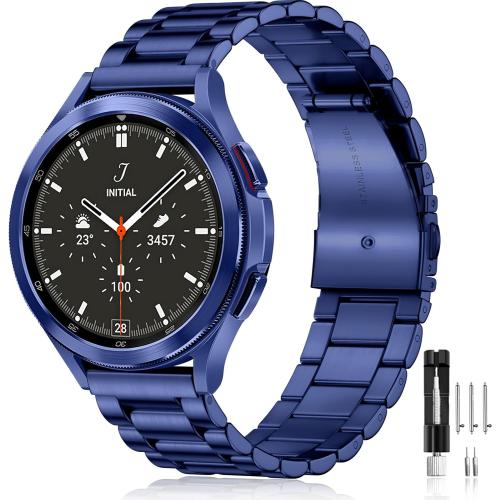 Lerobo Stainless Steel Band Compatible with Samsung Galaxy Watch 8 7 6 5 4 FE 40mm 44mm 45mm/Galaxy Watch 8 Classic 6 4 Classic 43mm 47mm 42mm 46mm, 20mm Metal Replacement Band for Men Women