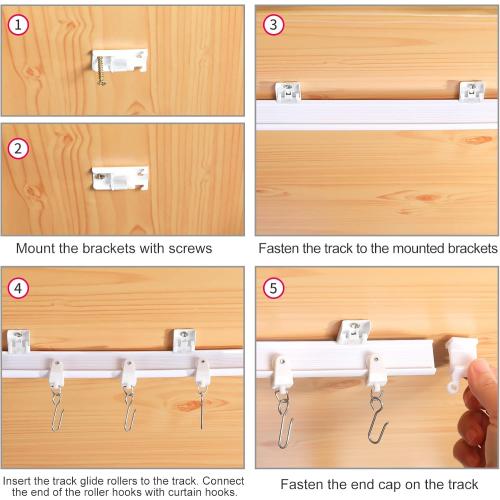 Flexible Bendable Ceiling Curtain Track, 5m (16.4ft), Ceiling Track Ceiling Mount, for Curtain Track with Track Curtain System, RV Curtain Spacer, Curtain Ceiling Track