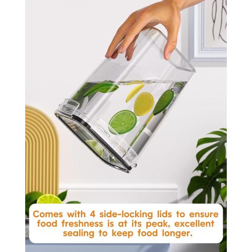 Airtight Food Storage Containers with Lids, 24 PCS Kitchen and Pantry Organization Canisters, BPA-Free, PVC-Free, Food-grade Plastic Leak-proof Jars for Cereal, Flour, Sugar, Extra 24 Labels & Marker