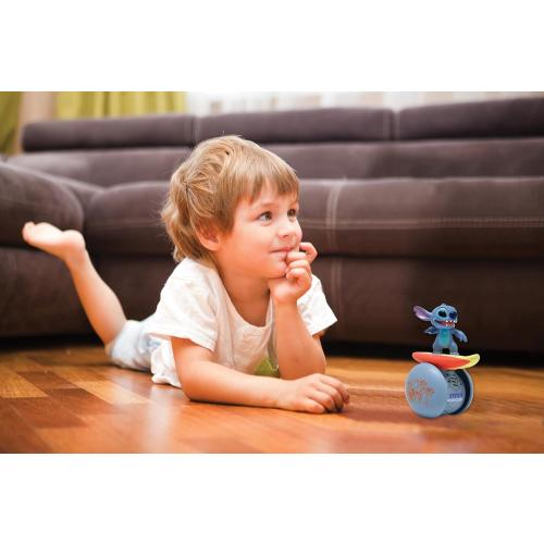 LEXiBOOK, Disney Stitch, The Interactive Surfer Stitch Robot – Self-Balancing, Light and Sound Effects, Portable Toy with Reactive Sensors, Blue, ROB01D