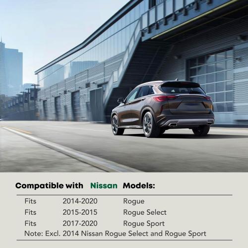 YHTAUTO 3 Inch Running Boards Side Steps Compatible with Nissan Rogue 2014-2020, Rogue Select 2015, Rogue Sport 2017-2020, SUV, Round Stainless Steel Polished Chrome, Cab Side Step Rails