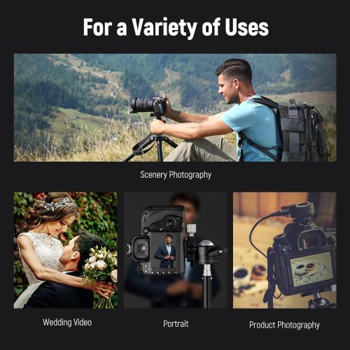 NEEWER Low Profile Camera Tripod Ball Head, 36mm Metal Panorama Ball Head Compatible with Arca 1/4” Quick Release Plate for Tripod Monopod Slider DSLR Camera Camcorder, Load Capacity: 33lb/15kg -GM36