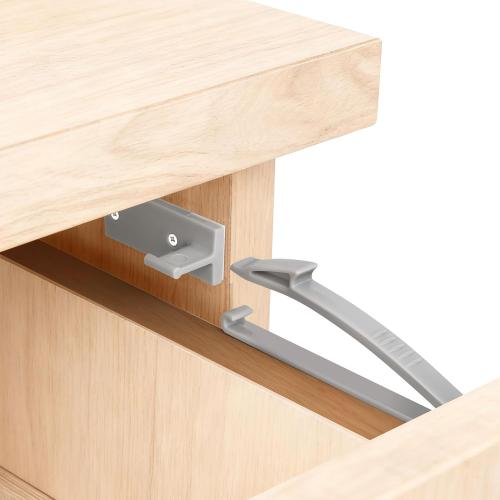 Coolrunner Thickened Version Child Safety Drawer Locks, 8 Pack Safety Invisible Drawer Latches with Strong Adhesive and Screw for Baby Care, Only fit for Some Drawers, Please See Below Before Buying