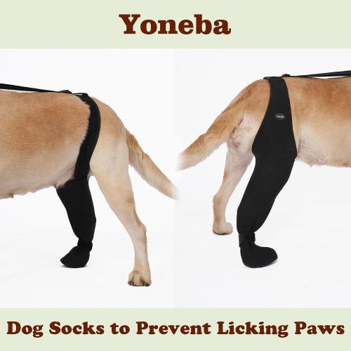 Dog Socks to Prevent Licking Paws ，Breathable Leg Sleeve to Stop Licking and Biting， Firm and Secure Adjustable Size Dog Recovery Sleeve Socks (3XL-Left)