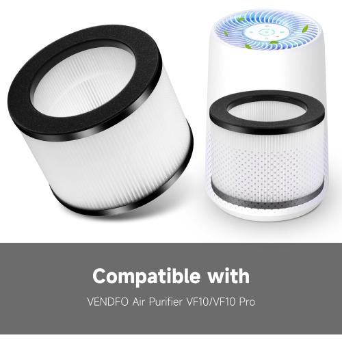2-Pack VF10 Replacement Filter Compatible with VENDFO VF10/VF10 Pro Purifier, Air Cleaner Filters