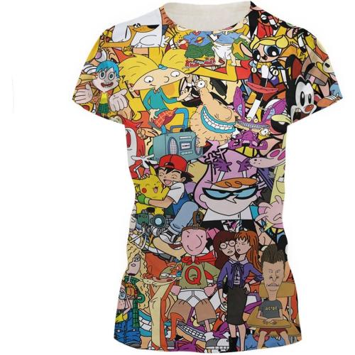 Size XL Azuki 2018 Unisex Fashion 3D Printed T-Shirts Short Sleeve Tops - Men's Size