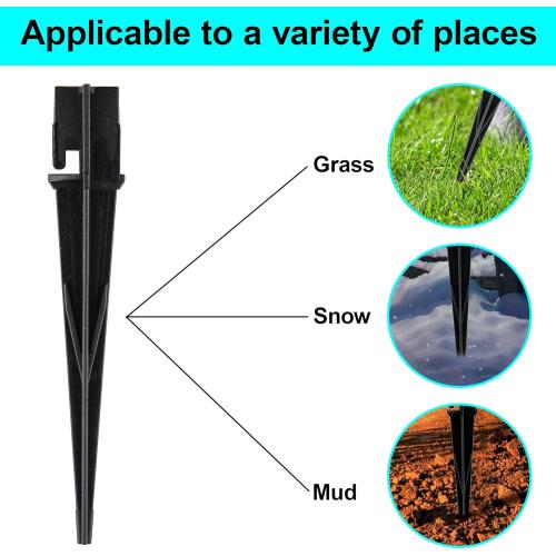 Replacement Stakes for Christmas Candy Cane Lights Outdoor 10PCS - Size 0.72 * 5 Inches, Plastic Candy Cane Pathway Markers Lights Spike, Used to Maintain Candy Cane Pathway Lights