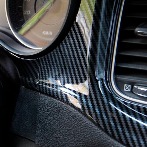 crosselec Carbon Fiber Center Consoles Dashboard Instrument Gauge Cluster Dash Air Vent Panel Kit Cover Trim Garnish Bezel for for Dodge Charger 2015-2023 (Black Carbon Fiber)