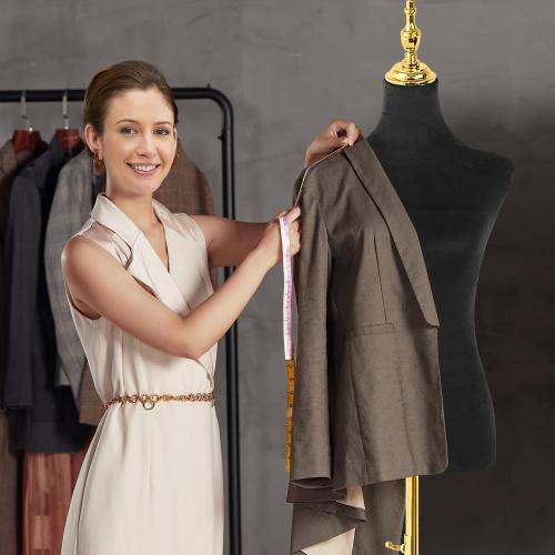 Female Mannequin Body Gold Tripod Stand,Height Adjustable Maniqui para Ropa,Dress Form Mannequin